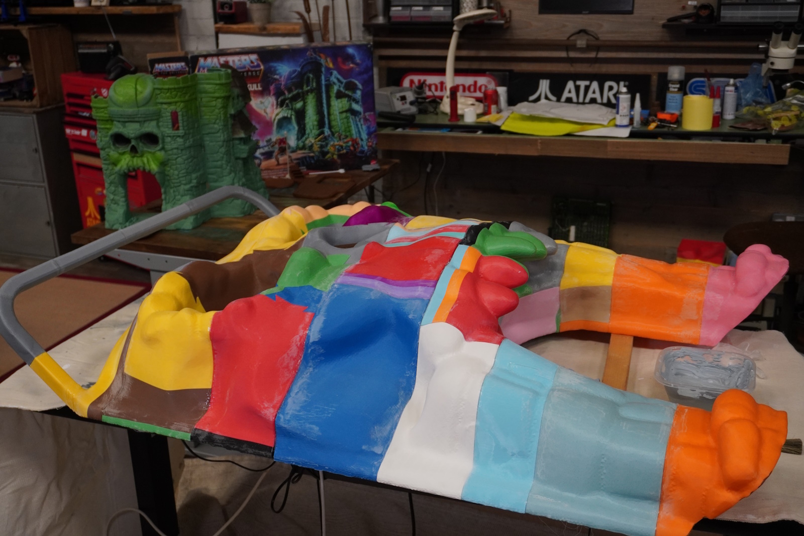 3D  parts being assembled