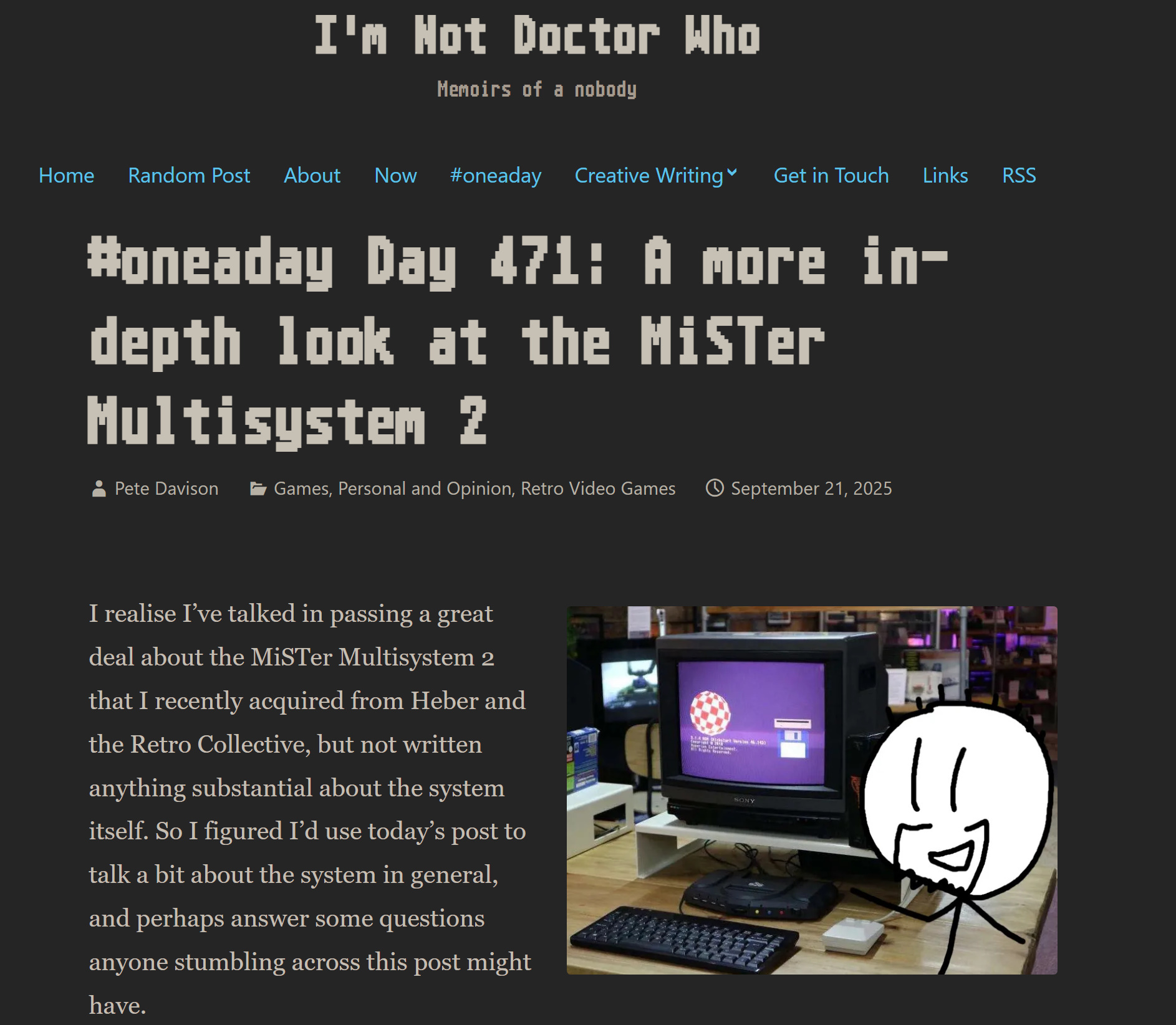 Pete Davidson Blog Post on Multisystem2